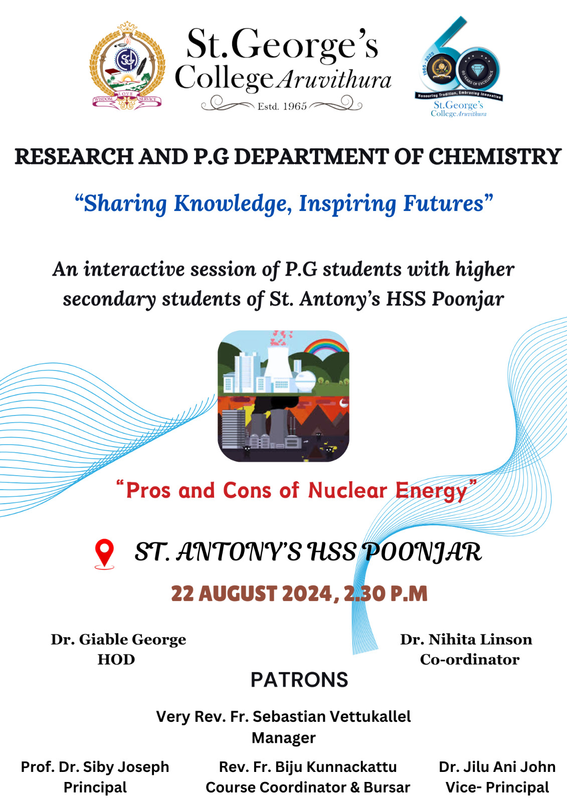 Department of Chemistry: Interactive session with students of  St. Antony's HSS Poonjar